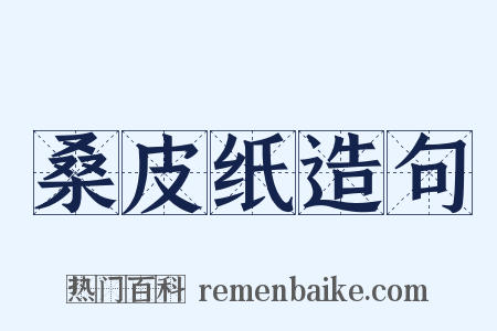 桑皮纸造句是什么意思的图片